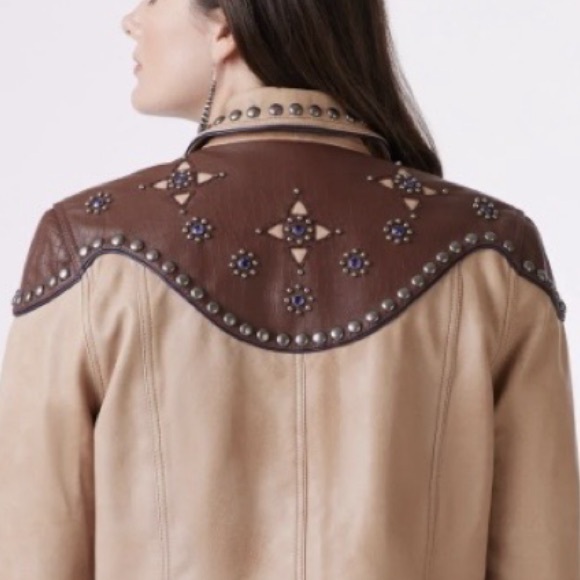 Double D Ranch Cheyenne Jacket studded embellished Biker Cowgirl Rtl $1295 NWT S - Picture 7 of 7